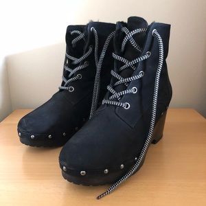 Opening Ceremony stacked heel booties, sz 39.5